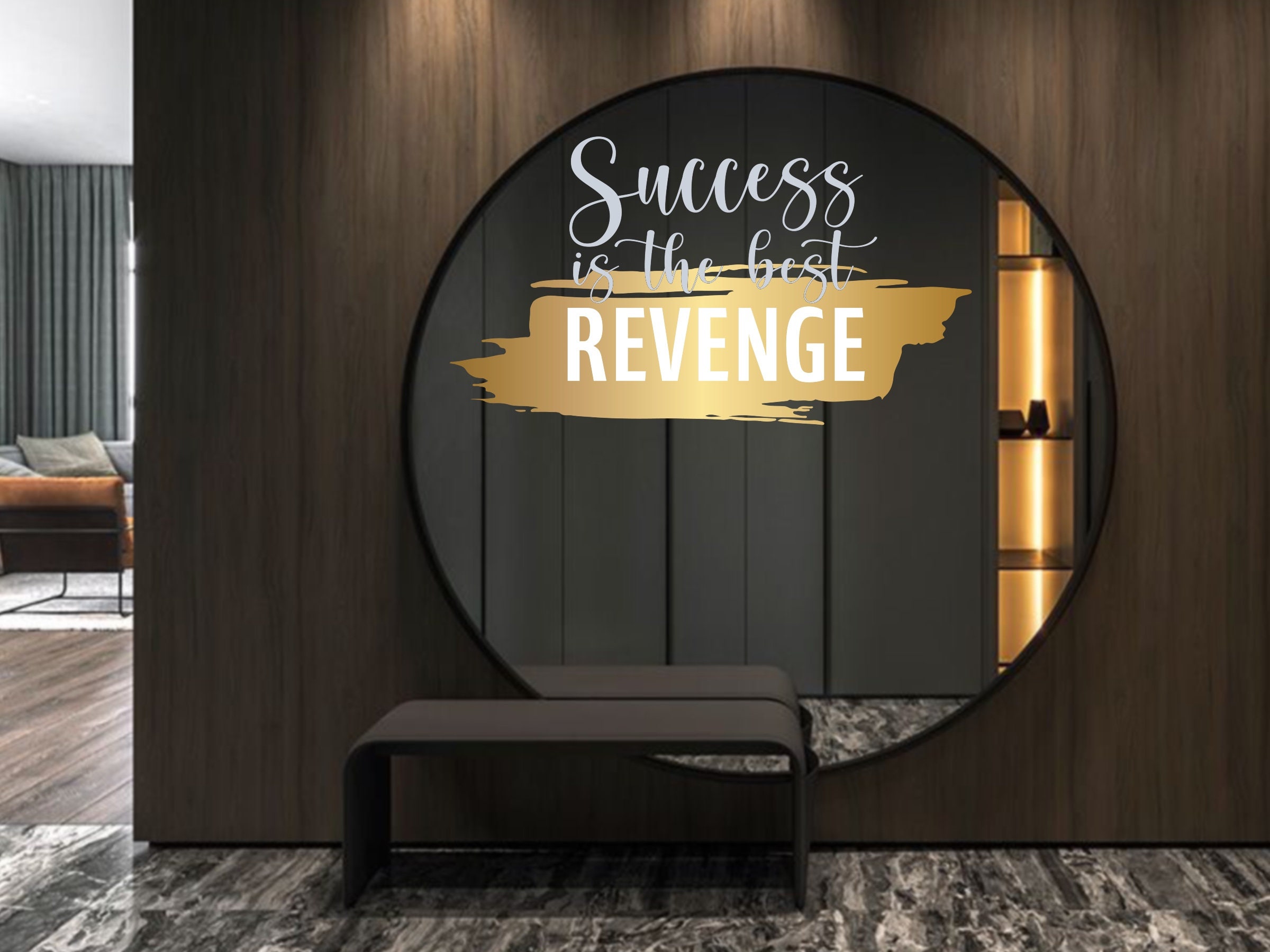 Motivational quote, affirmation decor, gift for boss, christmas gift, gold decor, women owned business, office decor, confidence, mirror