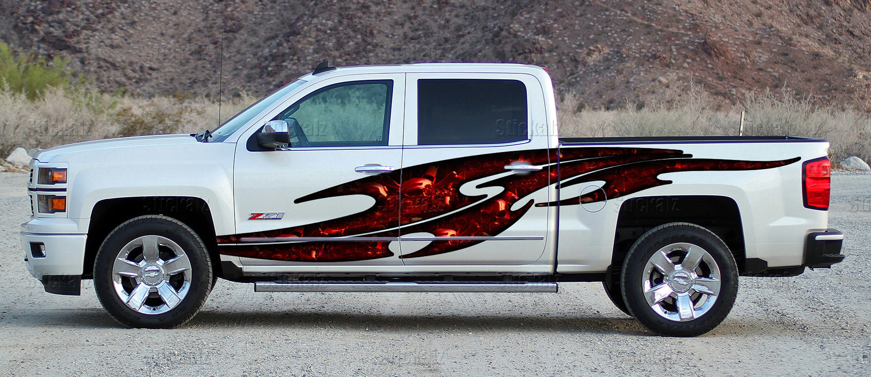 3D Car Graphic Skull Decal Car Wrap Ripped Metal Full Color - Etsy
