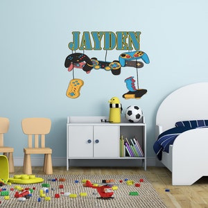Gamer Wall Decals Sticker Game Wall Decals Colorful Gaming Wall...