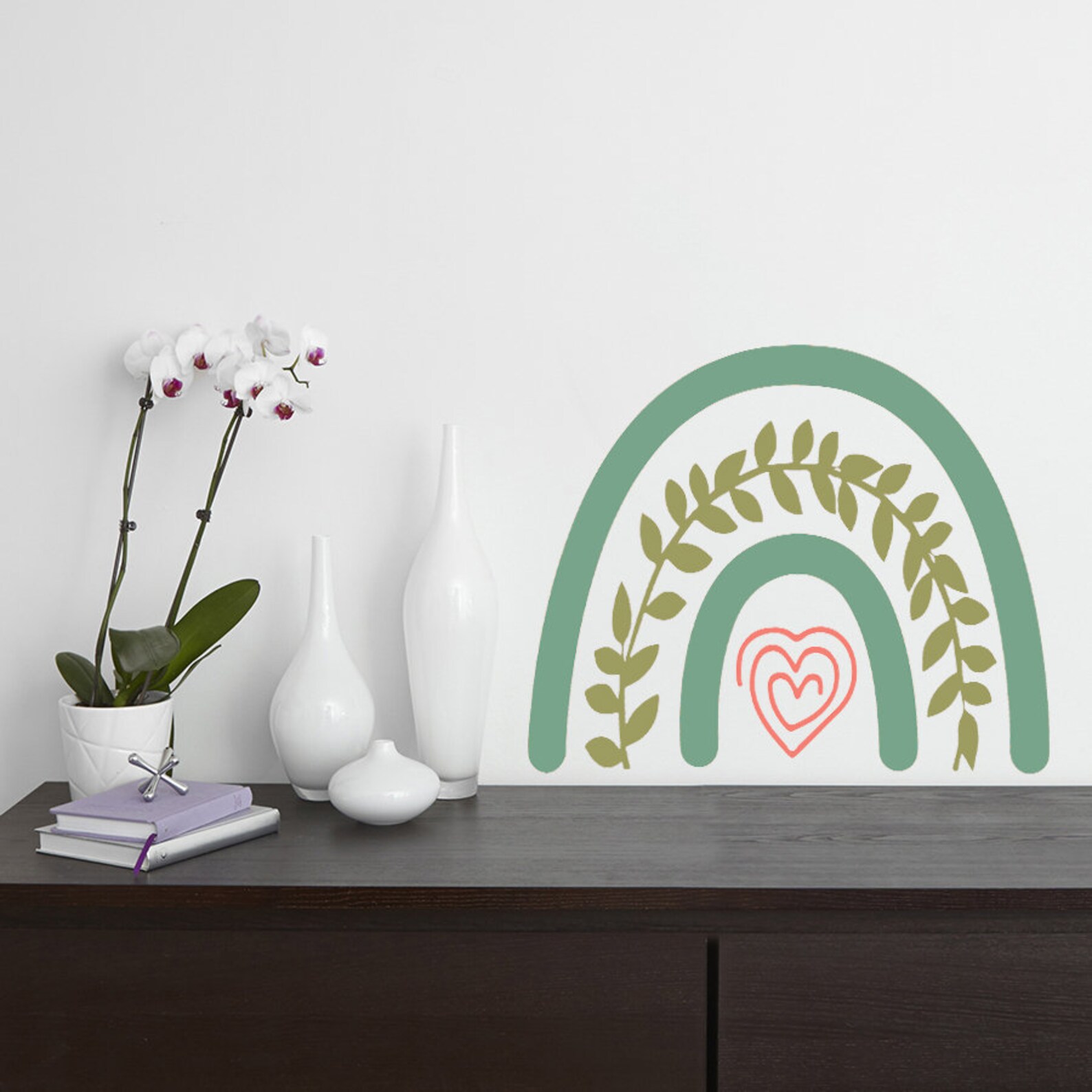 Rainbow Wall Decals Large, Boho Rainbow Wall Decor for Girls Kids ...