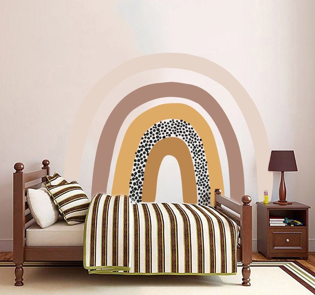 Rainbow Wall Stickers Peel and Stick, Precut Waterproof Rainbow Wall ...