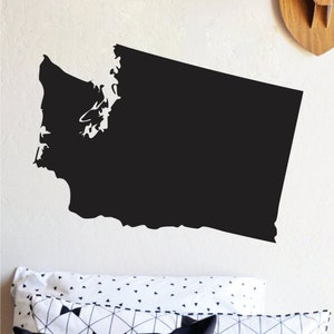 State Of Washington Script Decal Sticker, Premium Quality Black Vinyl, Washington State Decal, Vinyl Stickers Decor