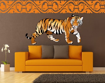 Stickers tigre, stickers muraux tigre pour chambre, décoration de chambre, décoration d'intérieur, autocollants tigre, décoration murale de chambre à coucher, décoration murale pour chambre à coucher, k-918