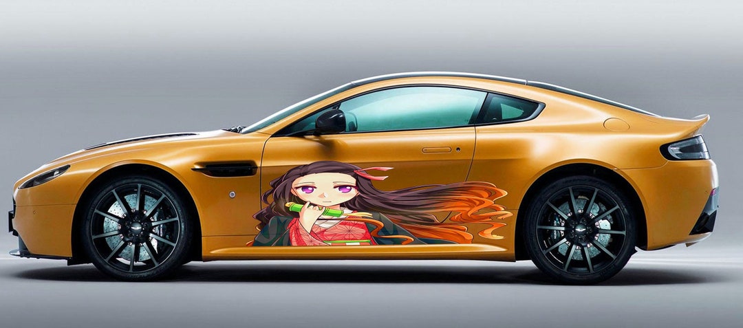Anime Girl Car Sticker, Anime Car Vinyl Decal, Anime Car Wrap, One