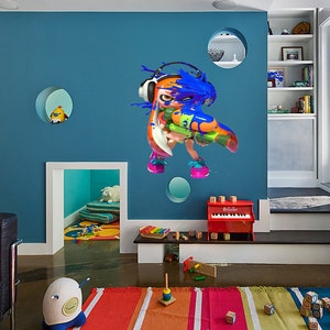 Angry girl Wall decal, Angry girl Wall sticker,modern wall art, Multi Color kc-470