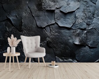 Carta Da Parati Motivo 3d Ottica Pietra Design Mattoni E Intonaco - Foto 4