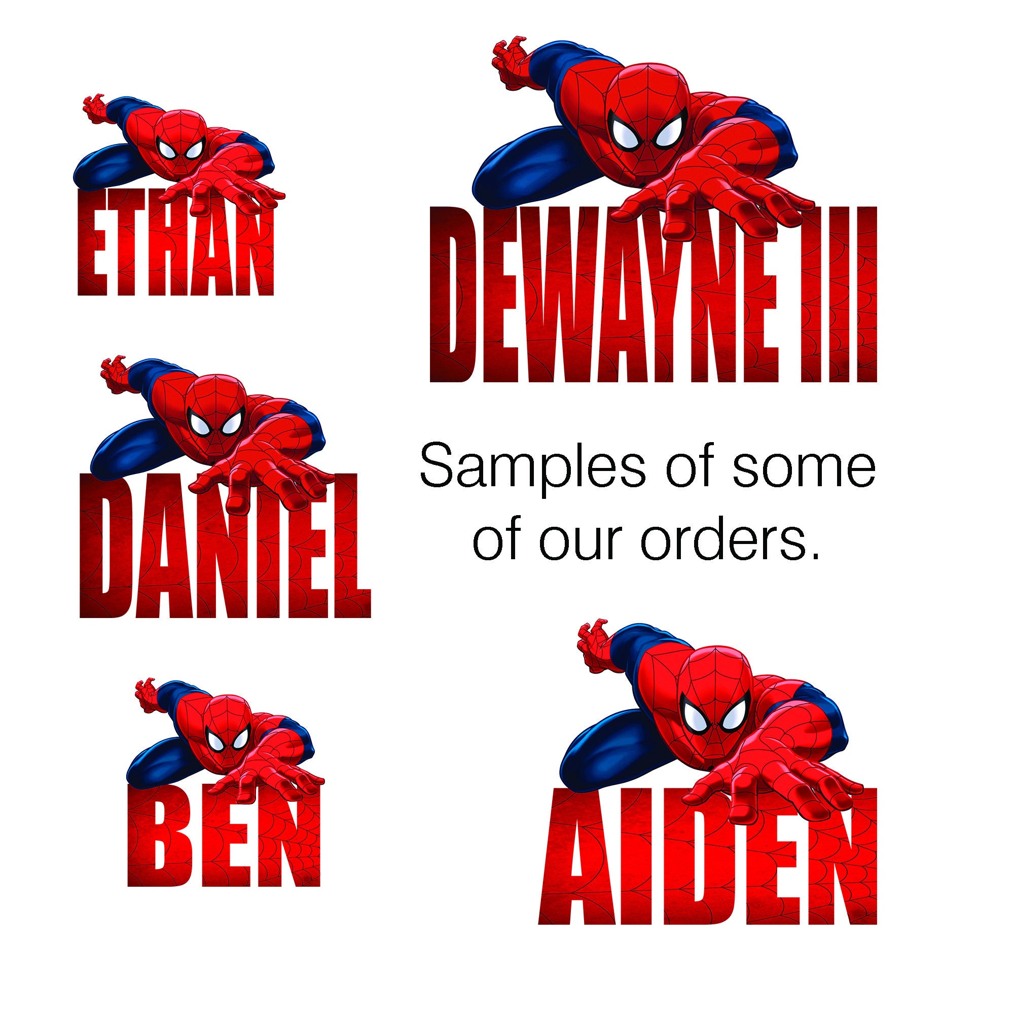Spiderman wall decal with name Spiderman name decal Etsy