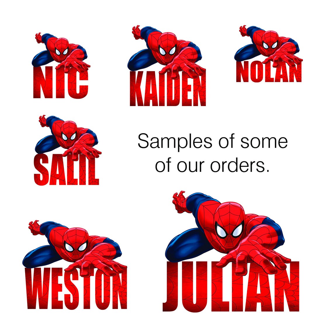 Spiderman wall decal with name Spiderman name decal Etsy