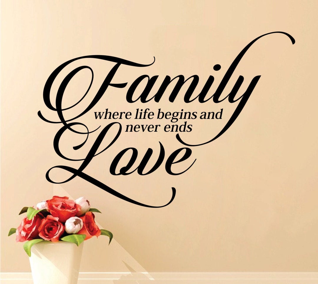Family Love Wall Decal New Quote Design Vinyl Sticker Decor ...