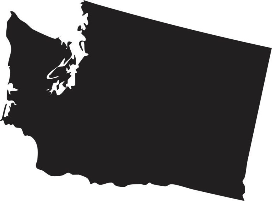 Washington State Map Stencil New Vinyl Decal Sticker Decor | Etsy