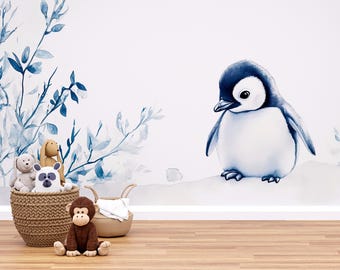 Penguin Nursery Wall Decal Stickers - Removable Peel & Stick Waterproof Wall Art For Kids' Room, Living Room
