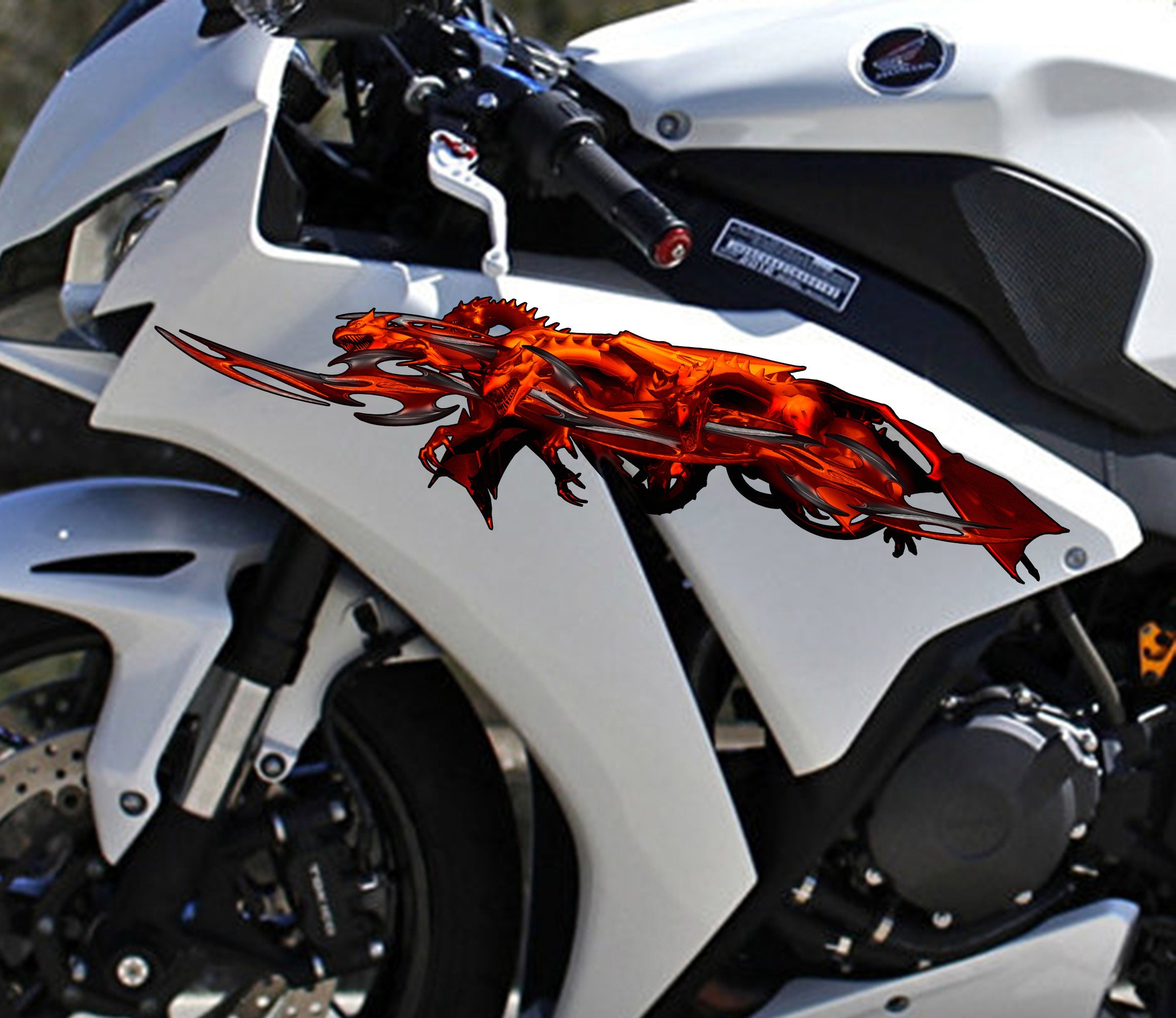 Adesivo DRAGONE 50 Cm - Sticker In PVC Per Auto, Moto, Casco, Laptop - Ritrama Ri-Jet M100 - Stampato Eco-solvente