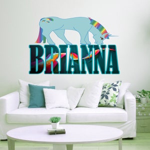Pony benutzerdefinierte Namen Wandtattoo, personalisierte Aufkleber, personalisierte Aufkleber, Kinderzimmer Aufkleber Baby junge Aufkleber, Baby Mädchen Aufkleber GD419