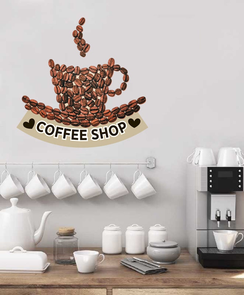 Coffee Shop Cafe Restaurant Wall Decal Coffee Shop Wall Etsy