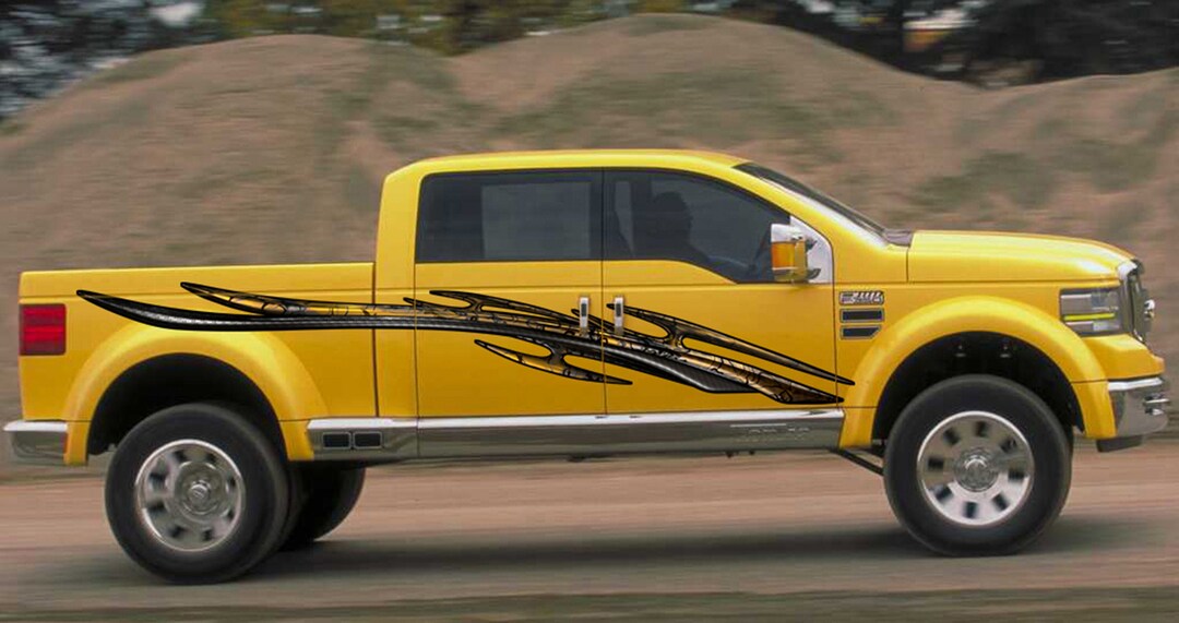 Tribal Racing Stripes for Trucks, 3D Tribal Ripped Metal Car Vinyl ...