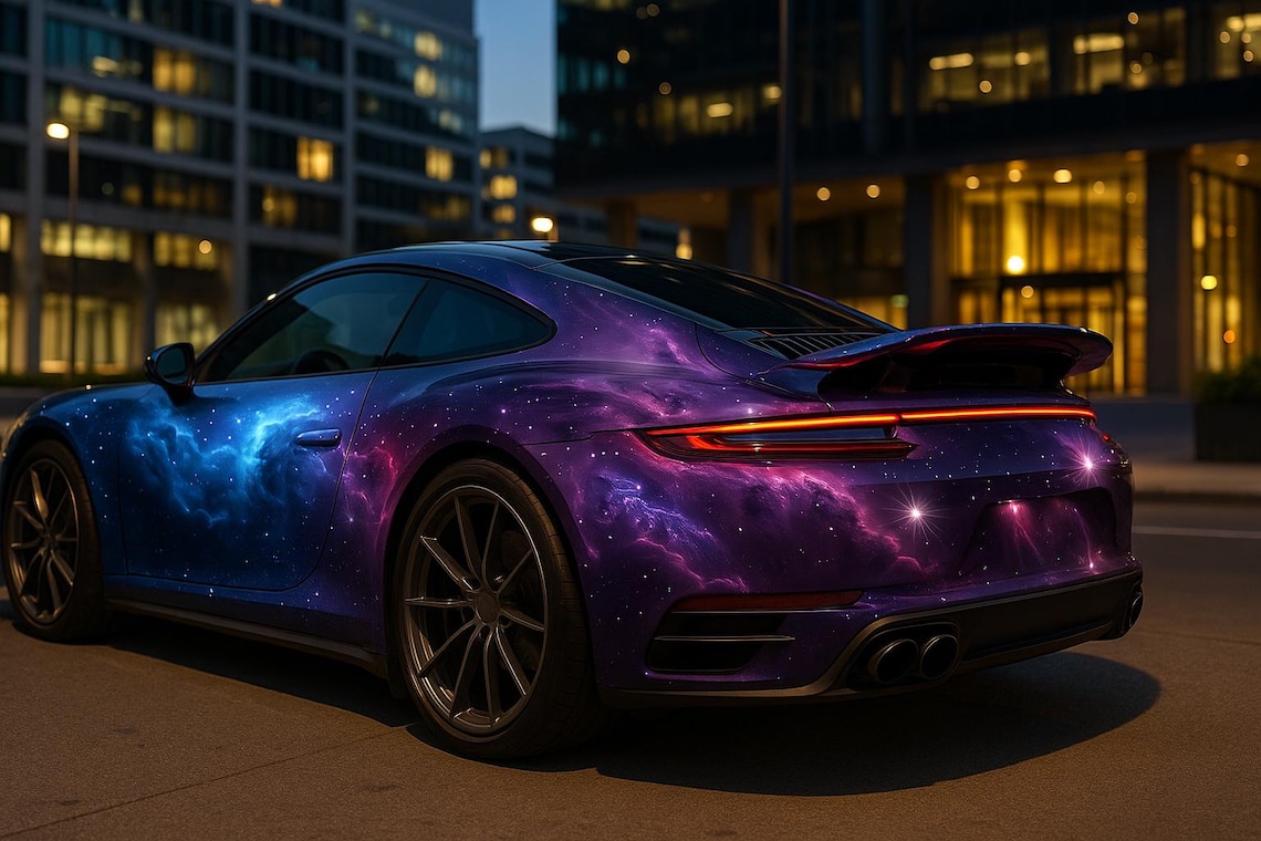 Deep Space Car Color Galaxy Nebula Car Wrap | Cosmic Blue Purple Vinyl | Supercar Custom ...