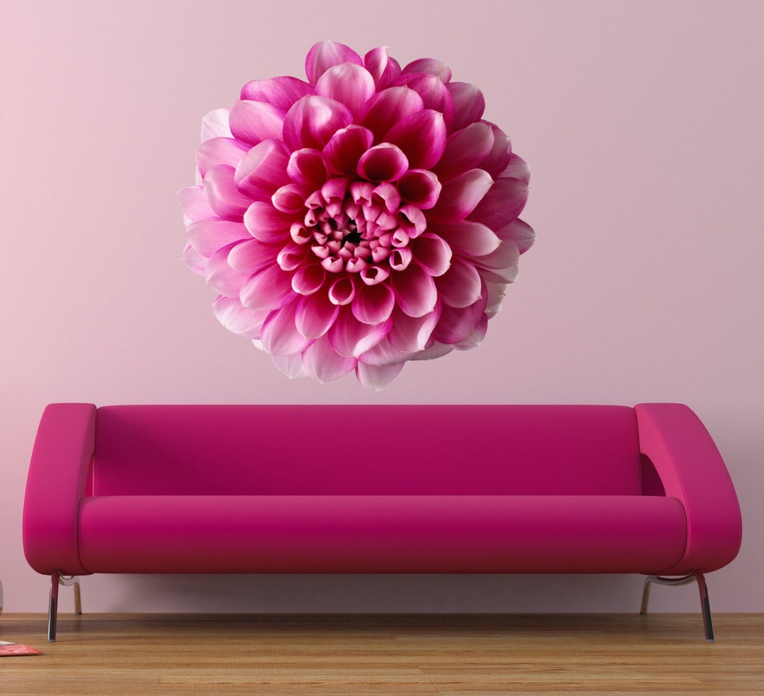 Vintage Peony Wall Decal Flower Wall Decal, Peony Wall Mural,living Room Wall Decor,flower Self