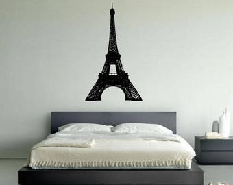 Eiffel Tower Wall Decal - Paris Skyline Wall Art Decal Paris Fashion Romance Decoration Sticker - Wall Decal Home bedroom decoration-VG050