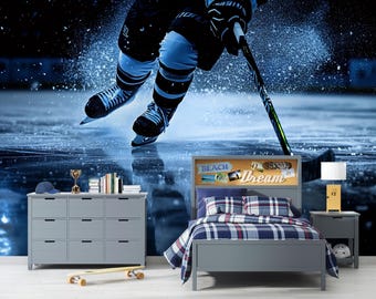 Ice Hockey Stadium Wall Mural 3D Wall Background Mural Wallpaper Wall Art For Living Room Bedroom Tv Background Office Restaurant Motif Room Peel And Stick Wall Posters 350(W) X256(H) Cm - View #8