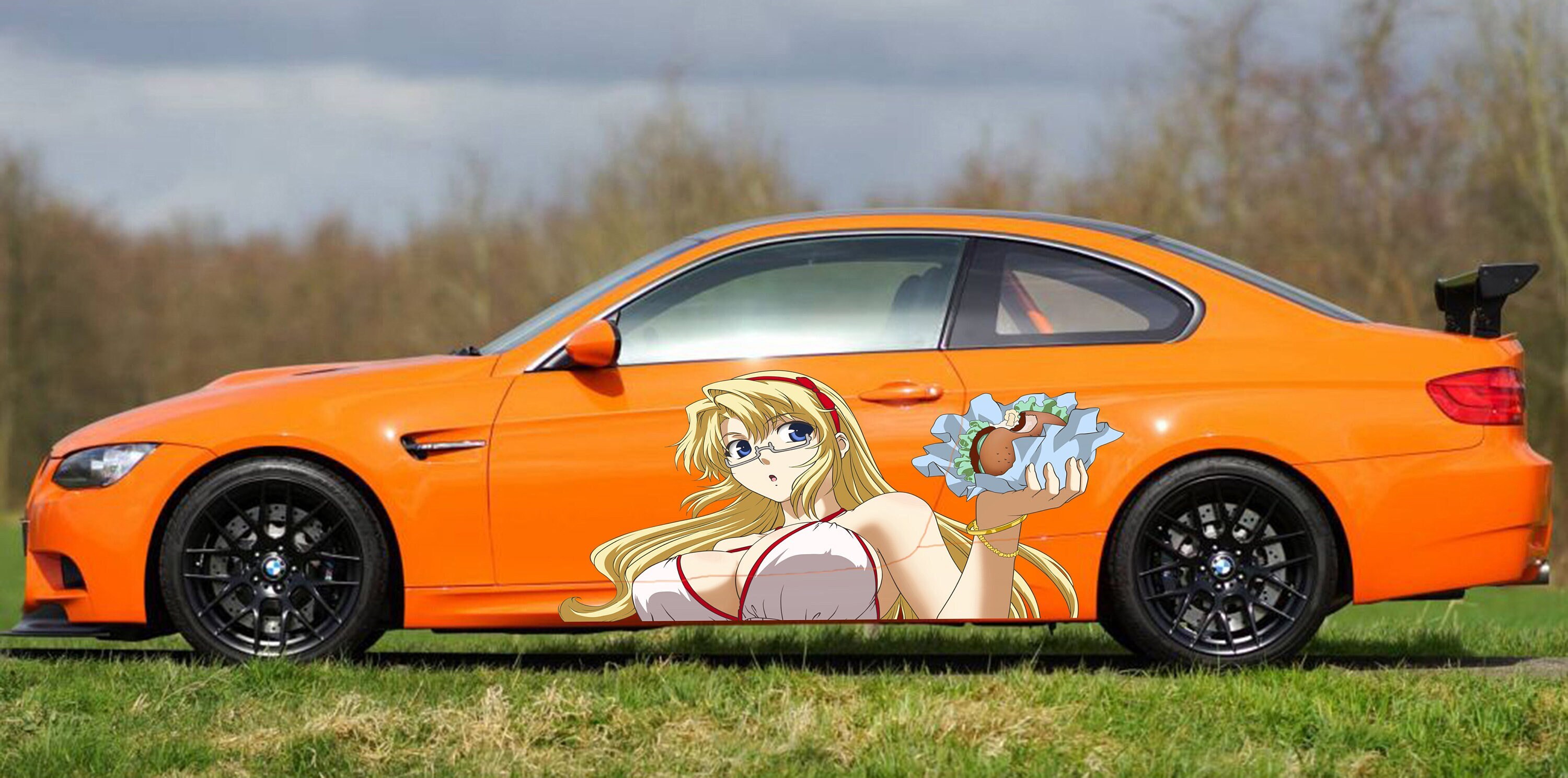 Sexy Anime Girl Car Sticker Anime Car Vinyl Decal Anime Car Etsy