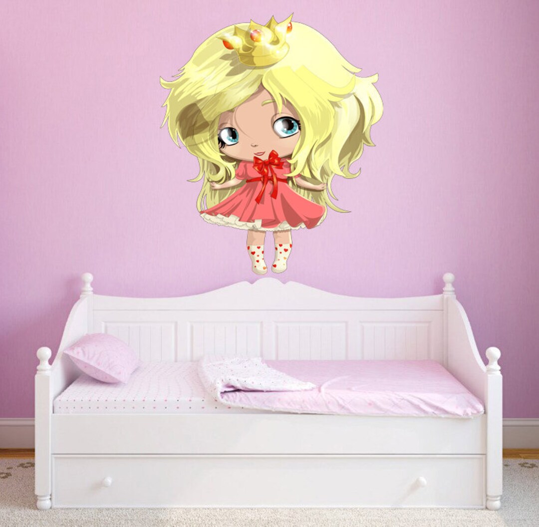 Little Girl Princess Wall Decal Little Girl Wall Etsy