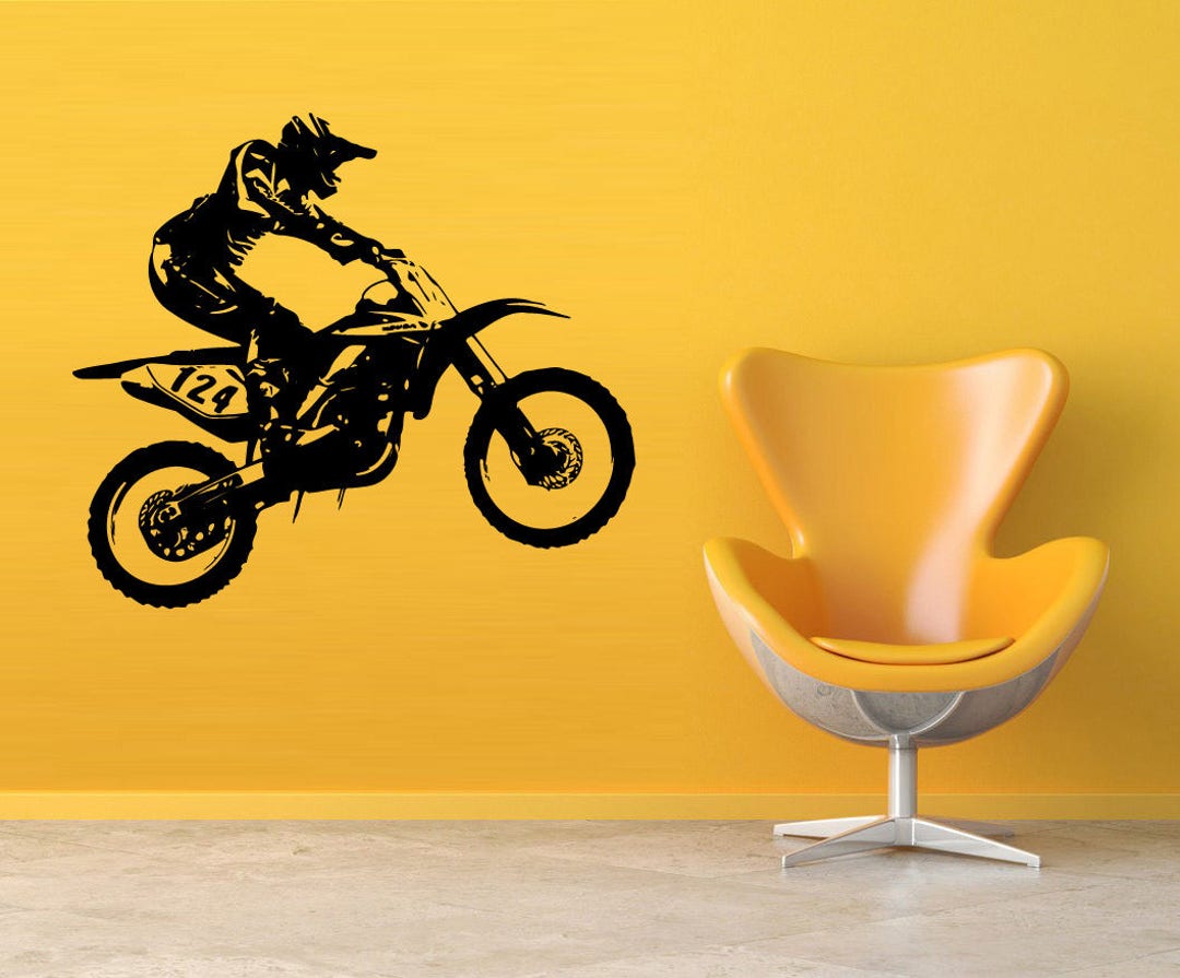 Dirt Bike Decals, Mountain Bike Wall Stickers, Dirt Bike Party