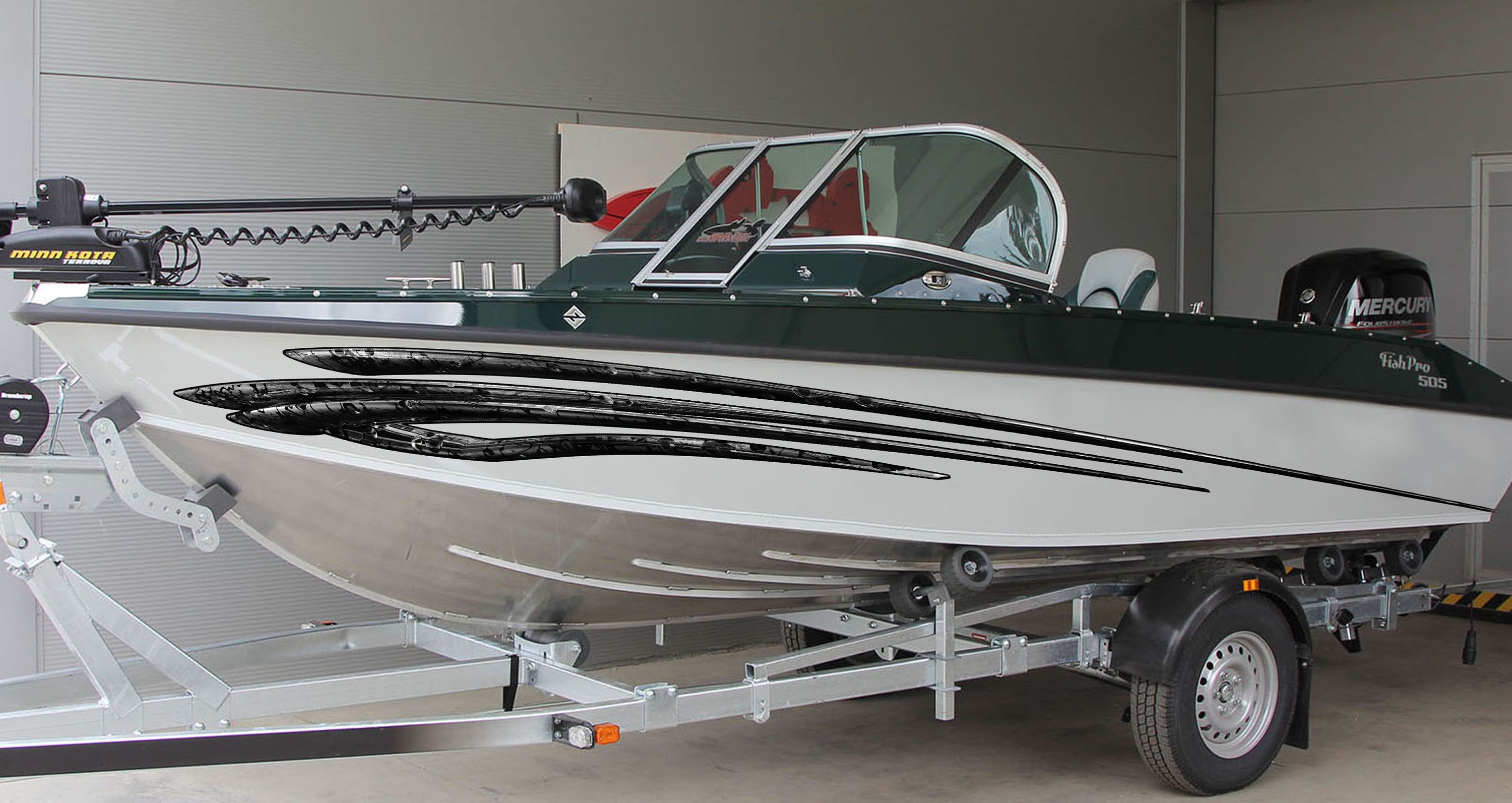 3D Racing Stripes Boat Decal – Vinyl Marine Graphics for Speedboats ...