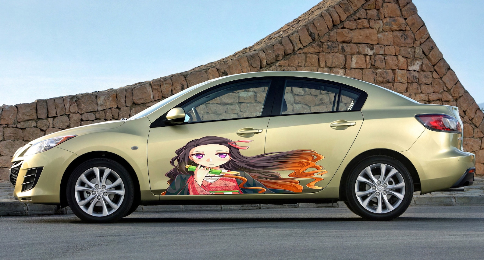 Anime Girl Car Sticker Anime Car Vinyl Decal Anime Car Wrap Etsy