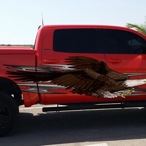 Bald Eagle Street Racing Graphic Decal, 3D Tribal Car Wrap, Patriotic ...