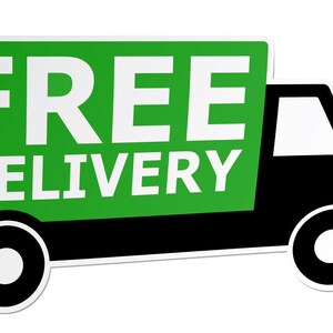 May include: A green delivery truck with the words "FREE DELIVERY" on the side.