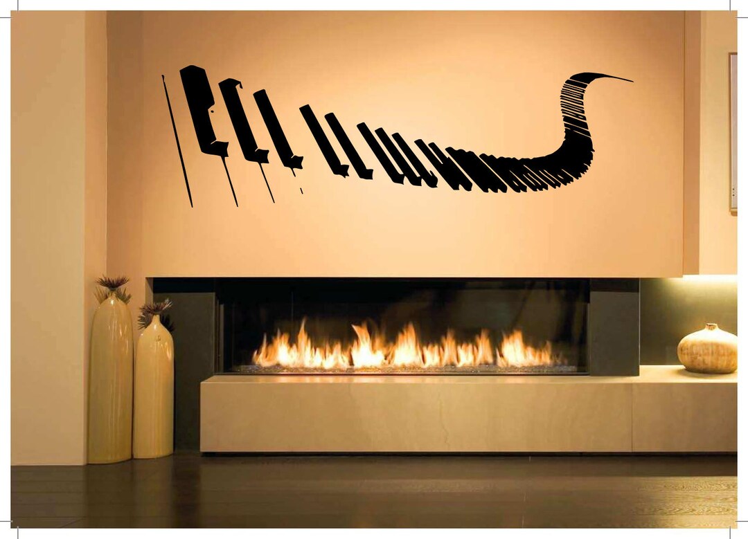 Vinyl Wall Decal Treble Clef Musical Piano Notes Piano Forte Stickers ...