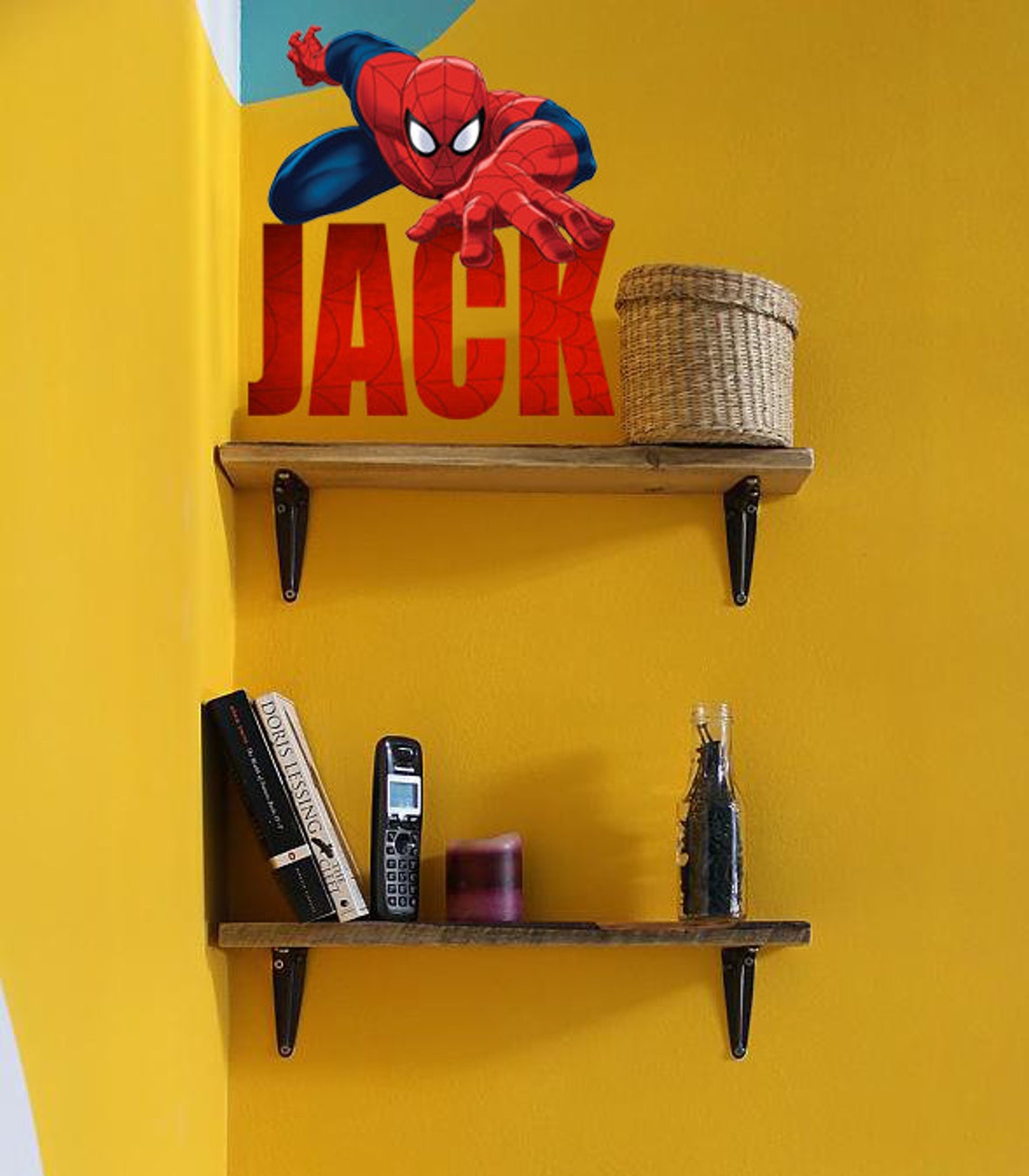 Spiderman Wall Decal Spiderman Room Décor Spiderman Bedroom Etsy