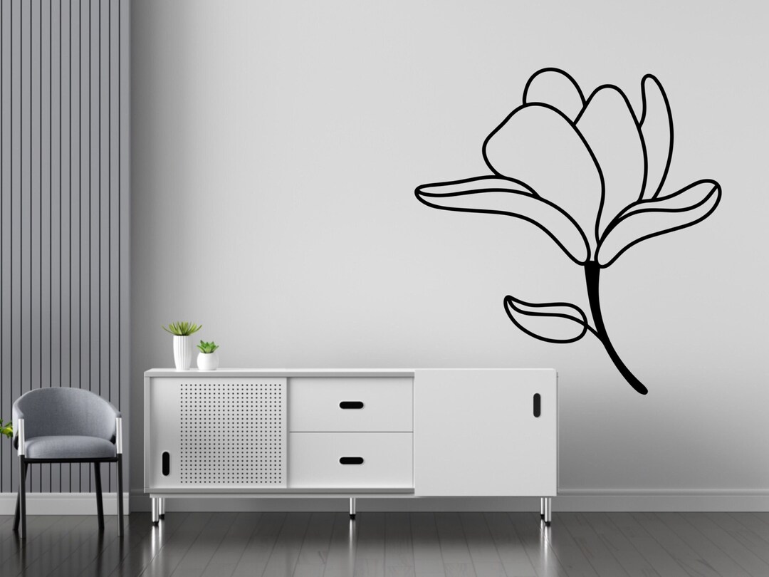 Flower Stickers Window Decals Flower Car Decals for Women Modern Wall