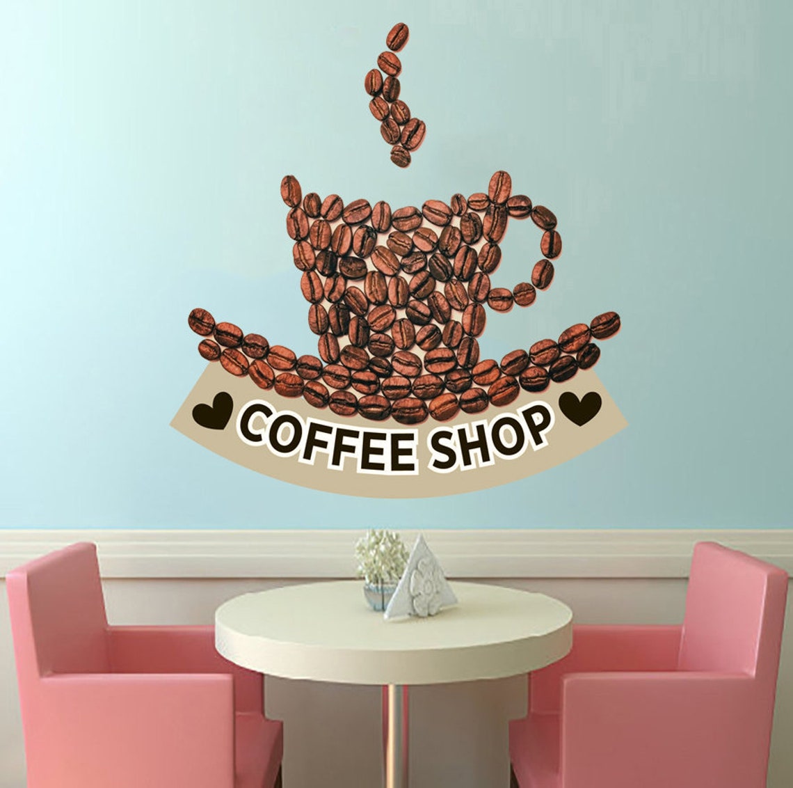 Coffee Shop Cafe Restaurant Wall Decal Coffee Shop Wall Etsy