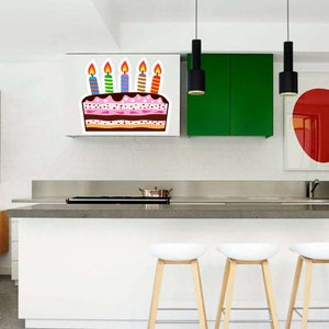 Cake Wall decal, Cake Wall sticker,modern wall art, Multi Color AN-636