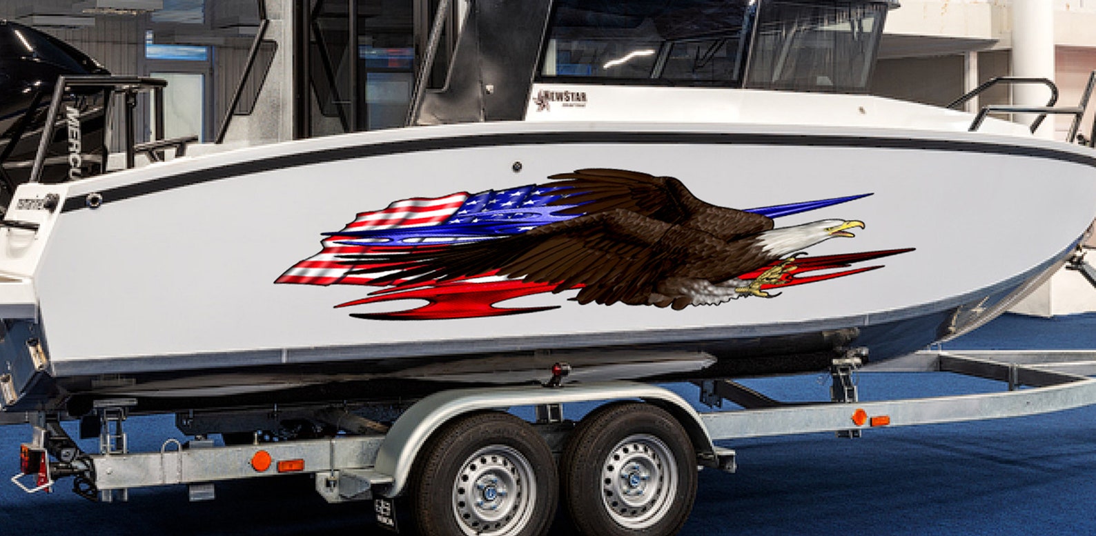 Boat Decalsyacht American Pride Graphic Decal American Flag Etsy