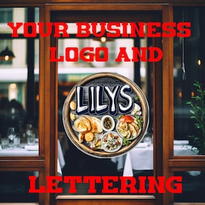 Full Color Custom Printed Storefront Logo Decal- Decal for Business Logo For Van, Truck, Car-Custom Lettering- Custom Design