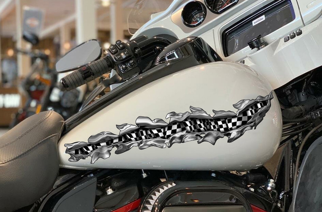 SEV Marchal 24 Hours Le Man Cat Checkered Flag Race Bumper Sticker