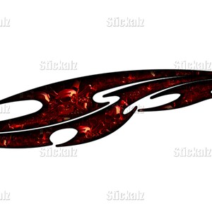 Ripped Metal Full Color Car Decor Ripped Metal Color Vinyl Design Skull ...