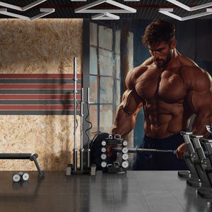 Personalized Gym Wallpaper / Custom Name Fitness Wall Mural / Home Gym Wall Art / Workout Motivation Decor / Peel and Stick Gym Mural