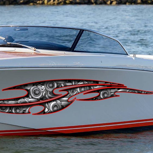 3D Sword Ripped Metal Vinyl Wrap ,Tattoo Boat Decals, Watercraft Vinyl