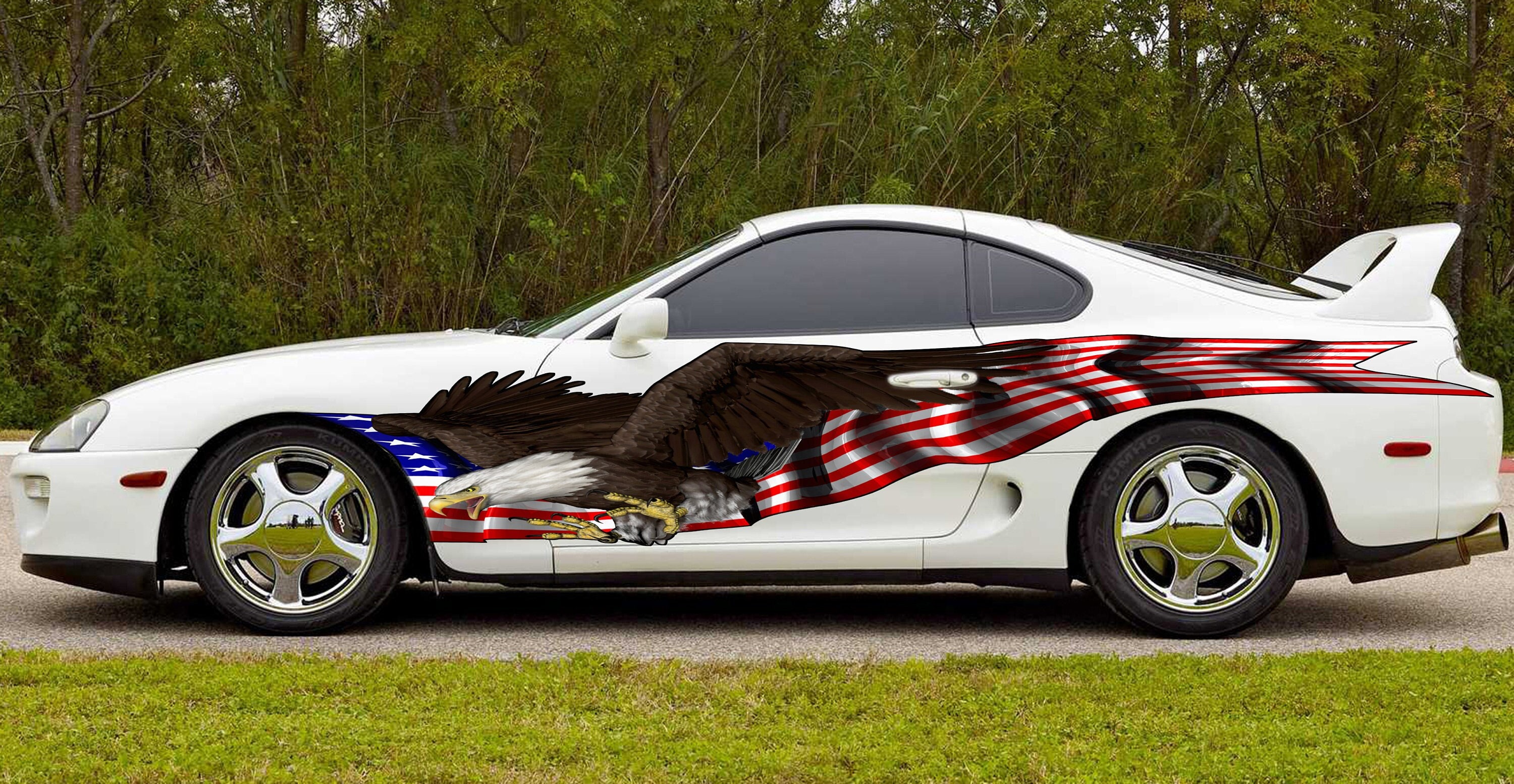 thumbnail image 2 of USA American Flag Vinyl Decal Sticker – Car, Truck, Or Any Outside Surface 2 of 6