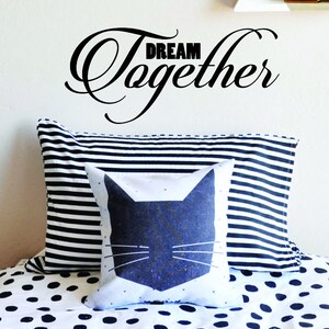 Dream Together Inspirational Vinile Adesivo da parete Decor Citazione Motivazionali Murales adesivi murali per soggiorno adesivo da parete decorazione
