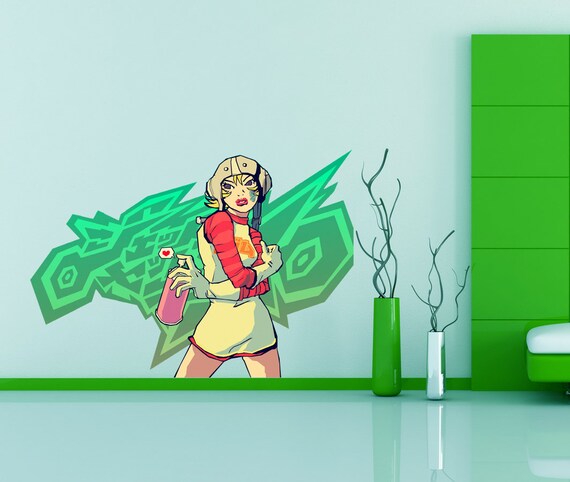 Anime Stylish Girl Wall Decal Cute Anime Stickers anime - Etsy Ireland