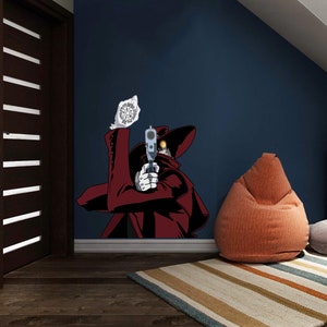Anime Pirate Bandit Compass Wall decal, Anime Pirate Wall sticker, modern wall art,  Multi Color kc-467