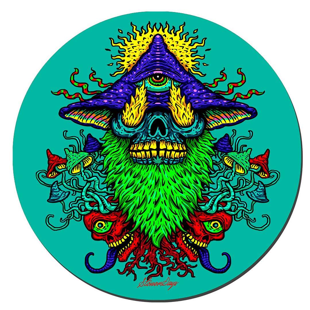 Voodoo Magic Mushrooms Dab Mat by Stonerdays. 8 Round - Etsy