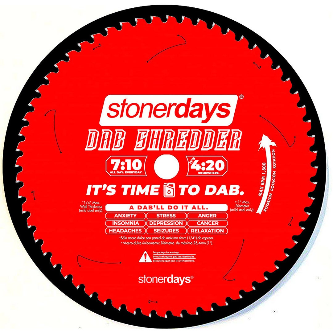 Dab Shredder Dab Mat by Stonerdays. 8 Round 1/4 Thick 420 Friendly Dab