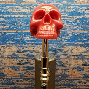 Skeleton Skull Beer Tap Handle Resin Handmade In USA - Man Cave Keg Home Bar