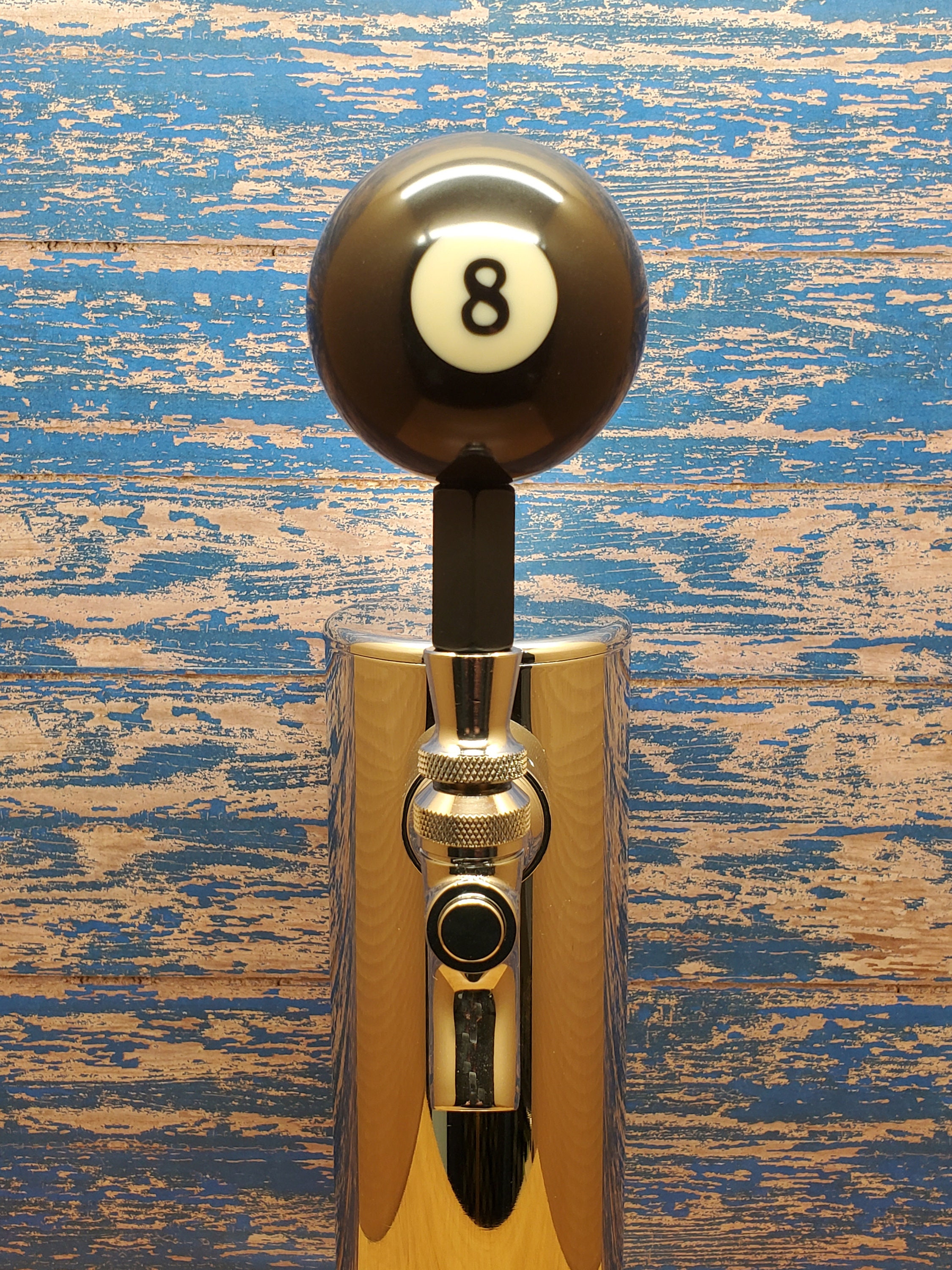 Beer Tap Handle Handmade Real 8 Ball Billiard Pool Ball Etsy