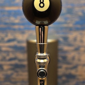 8 Ball Beer Tap Real Billiard Pool Eight Ball Upcycled Handmade